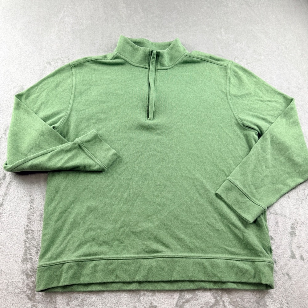 Walter Hagen Men's Medium Quarter Zip Pullover Green Long Sleeve‎ Golf Sweater